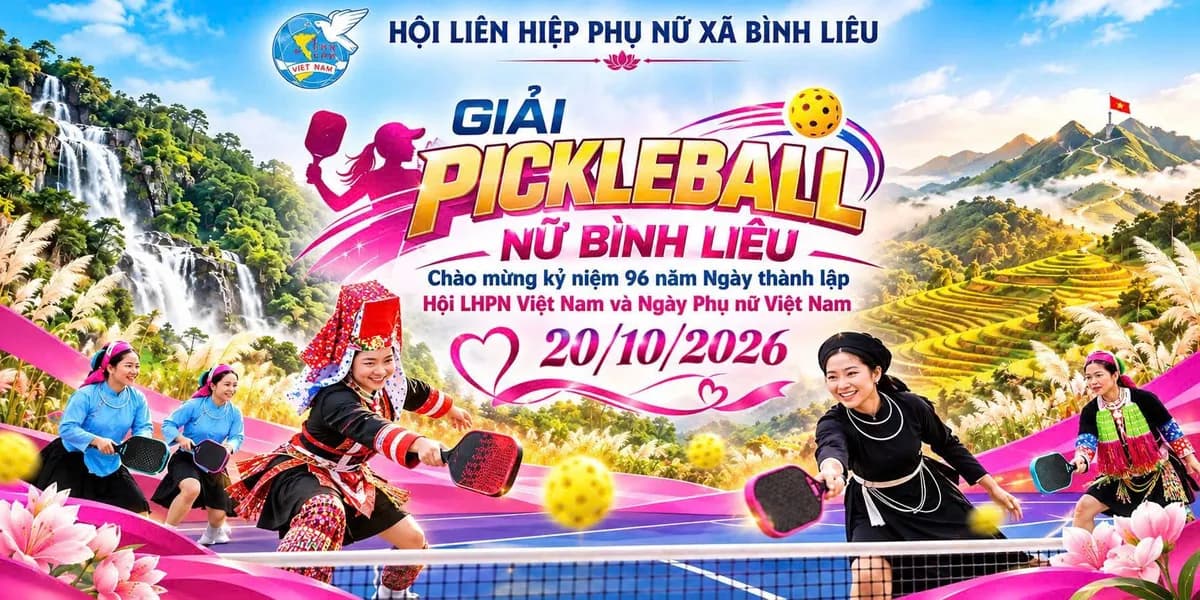 GIẢI PICKLEBALL NỮ BÌNH LIÊU - CHÀO MỪNG NGÀY PHỤ NỮ VIỆT NAM 20/10/2026